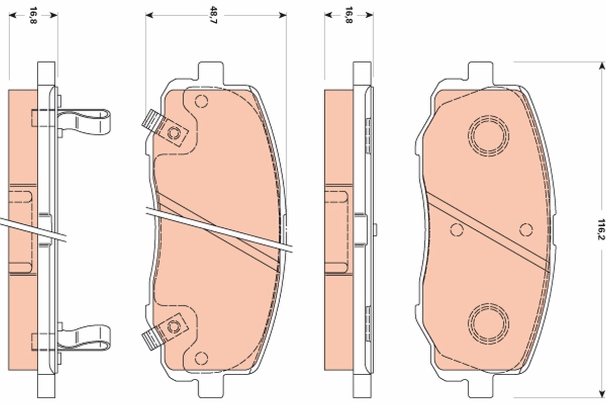 Set placute frana