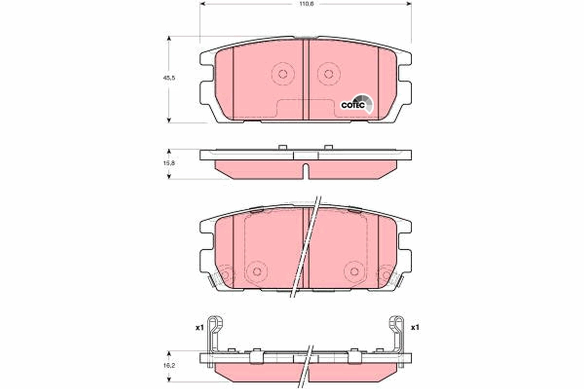 Set placute frana