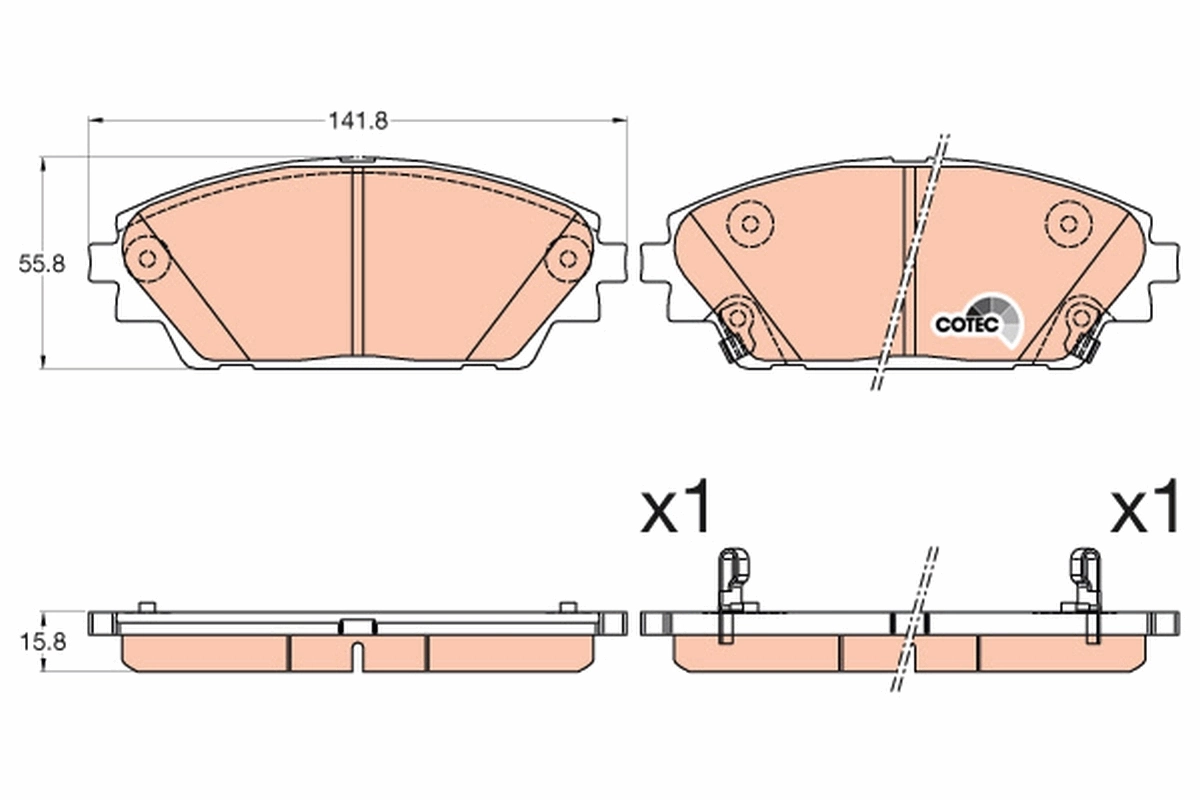 Set placute frana