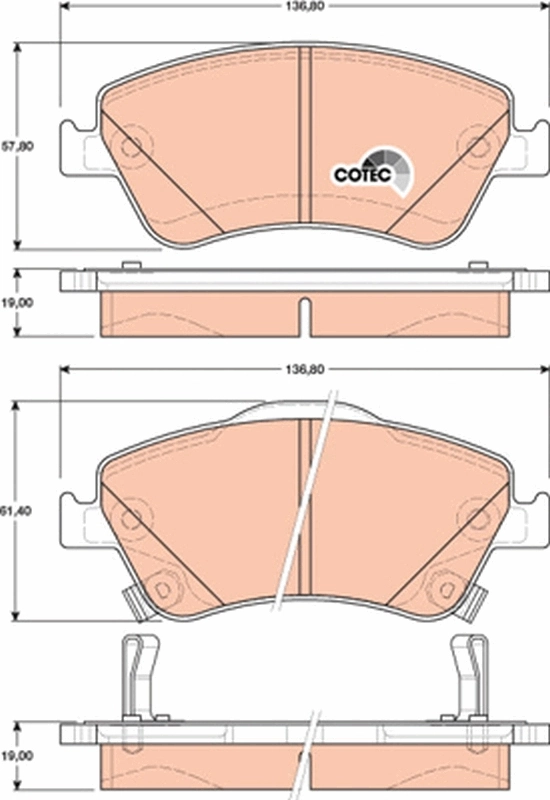 Set placute frana