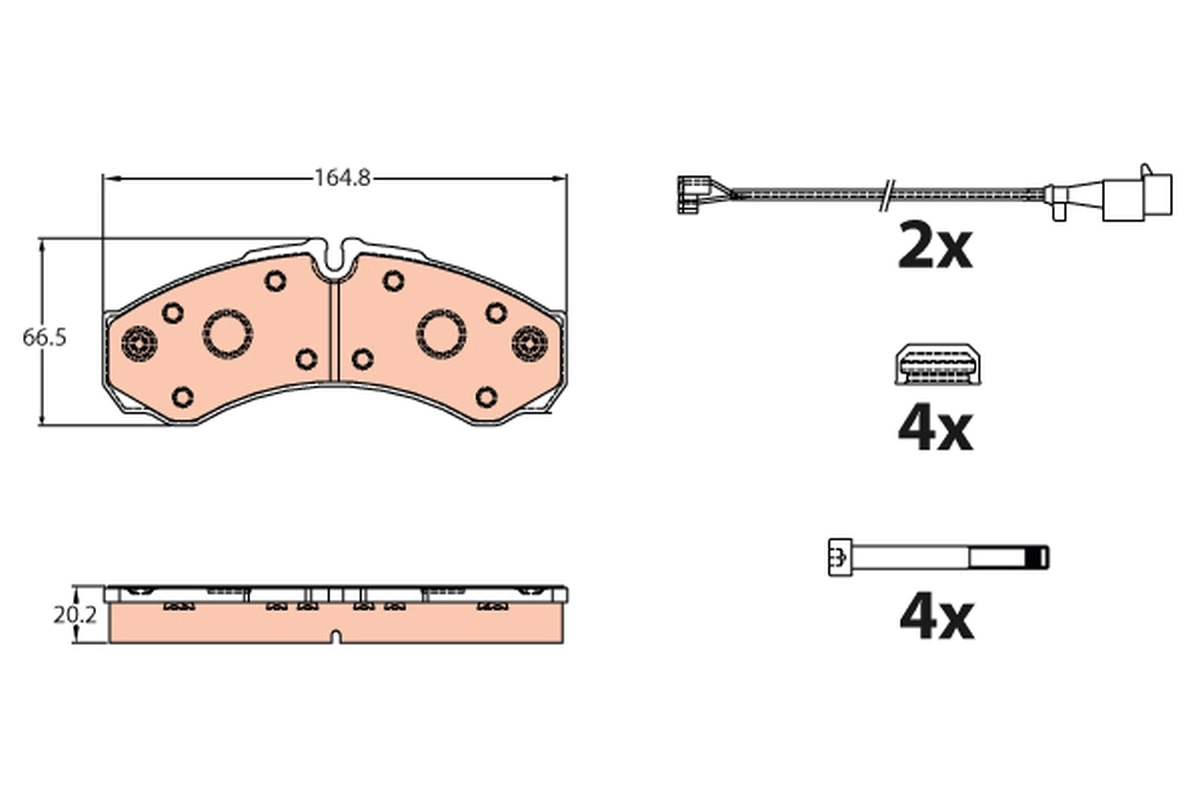 Set placute frana