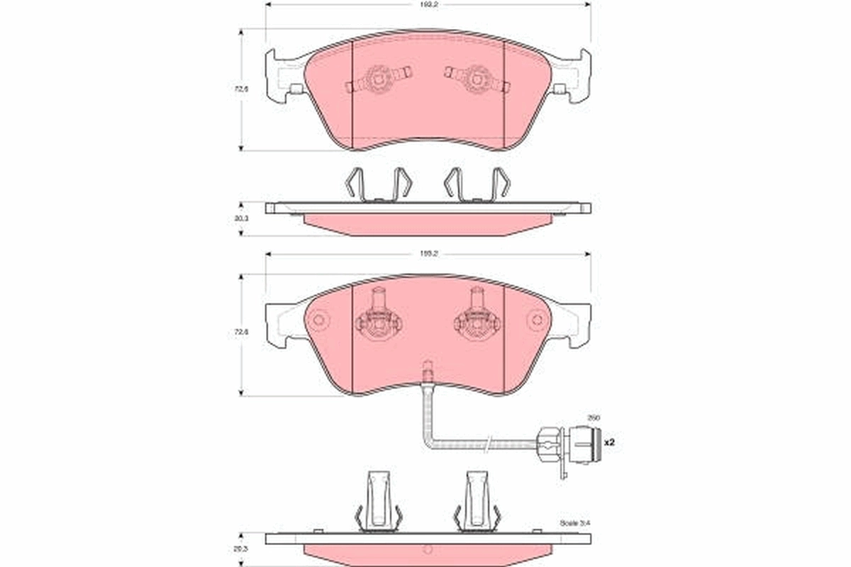 Set placute frana