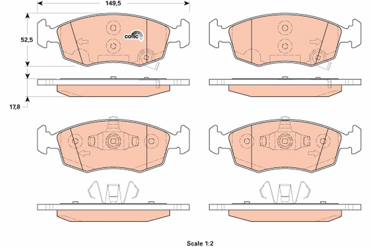 Set placute frana