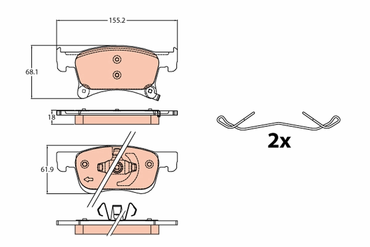 Set placute frana
