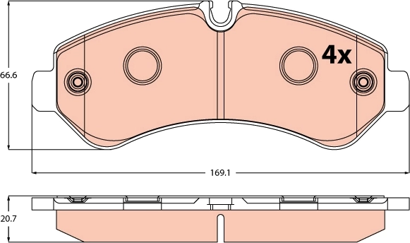 Set placute frana