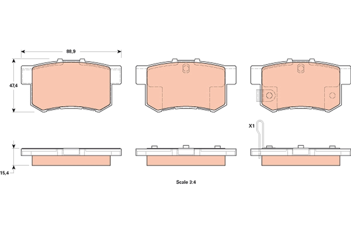 Set placute frana
