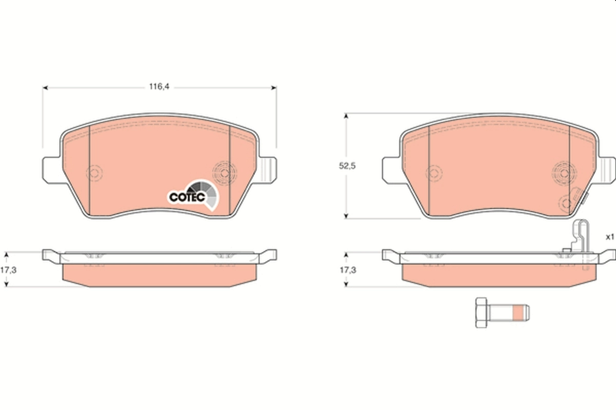 Set placute frana