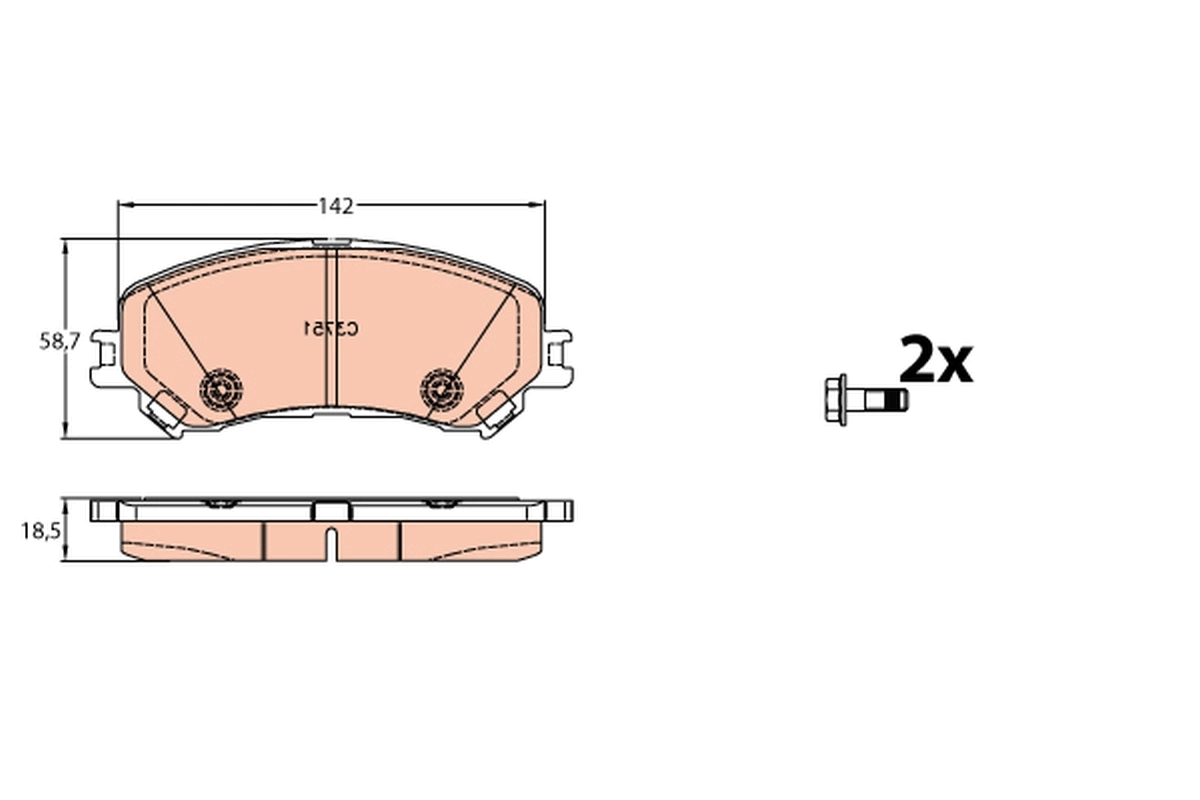 Set placute frana