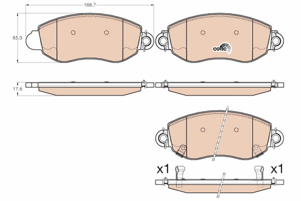 Set placute frana