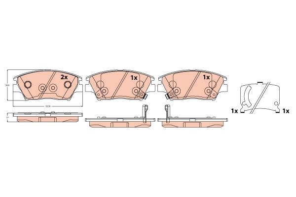 Set placute frana