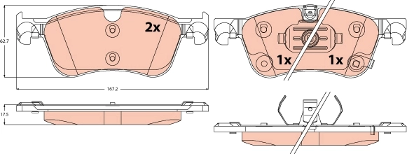 Set placute frana