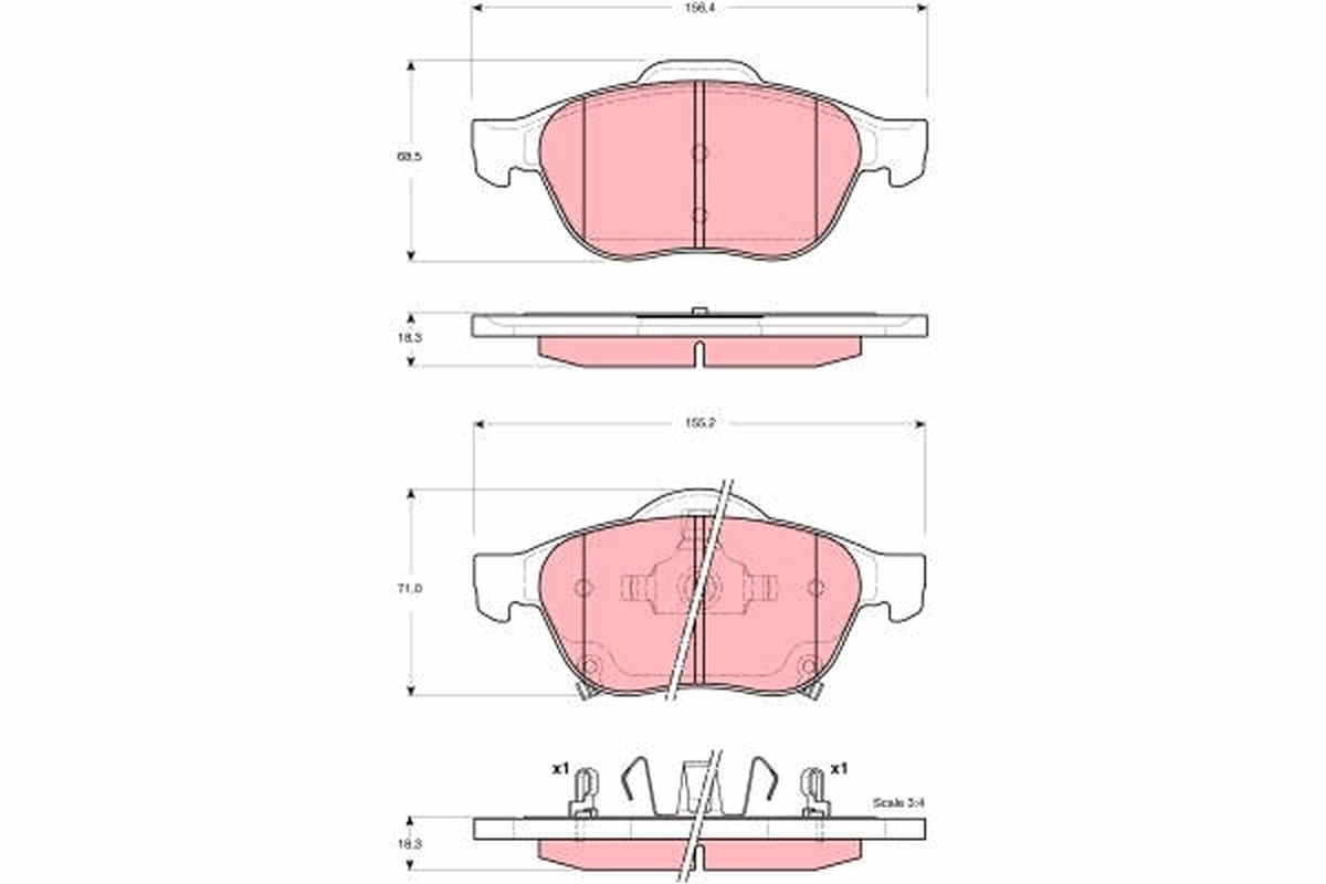 Set placute frana