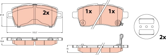 Set placute frana