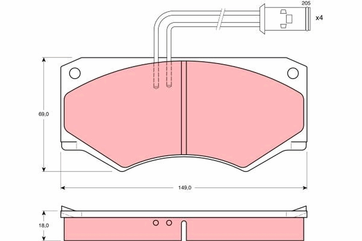 Set placute frana