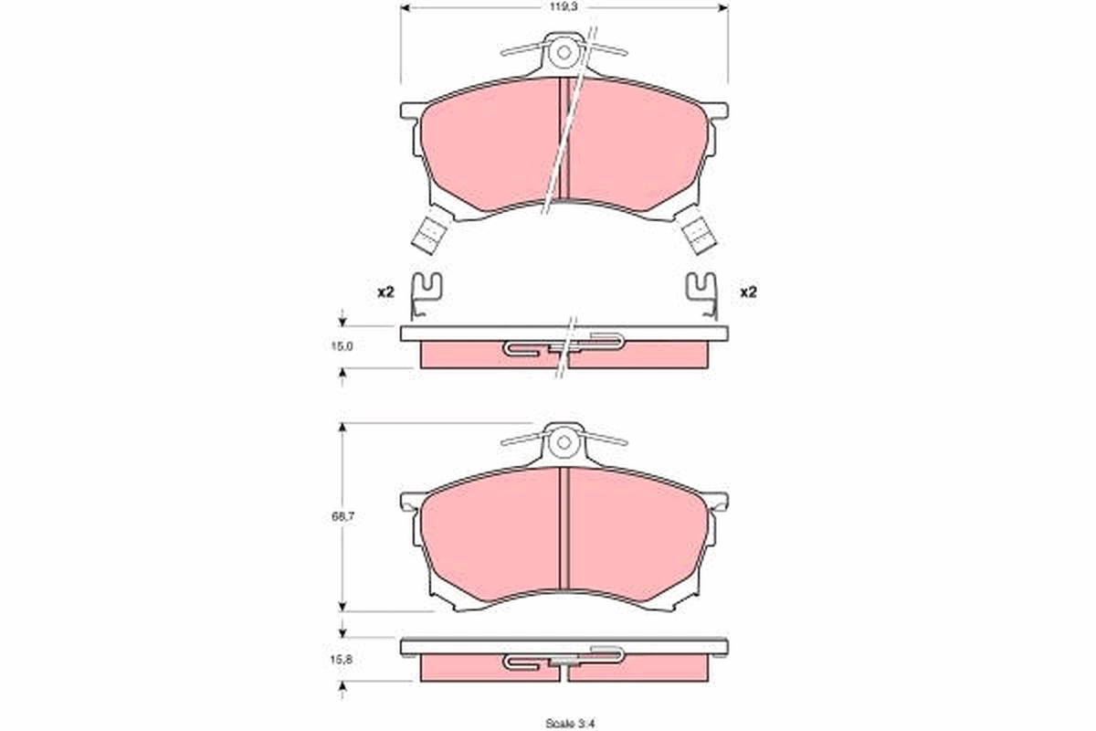 Set placute frana,frana disc