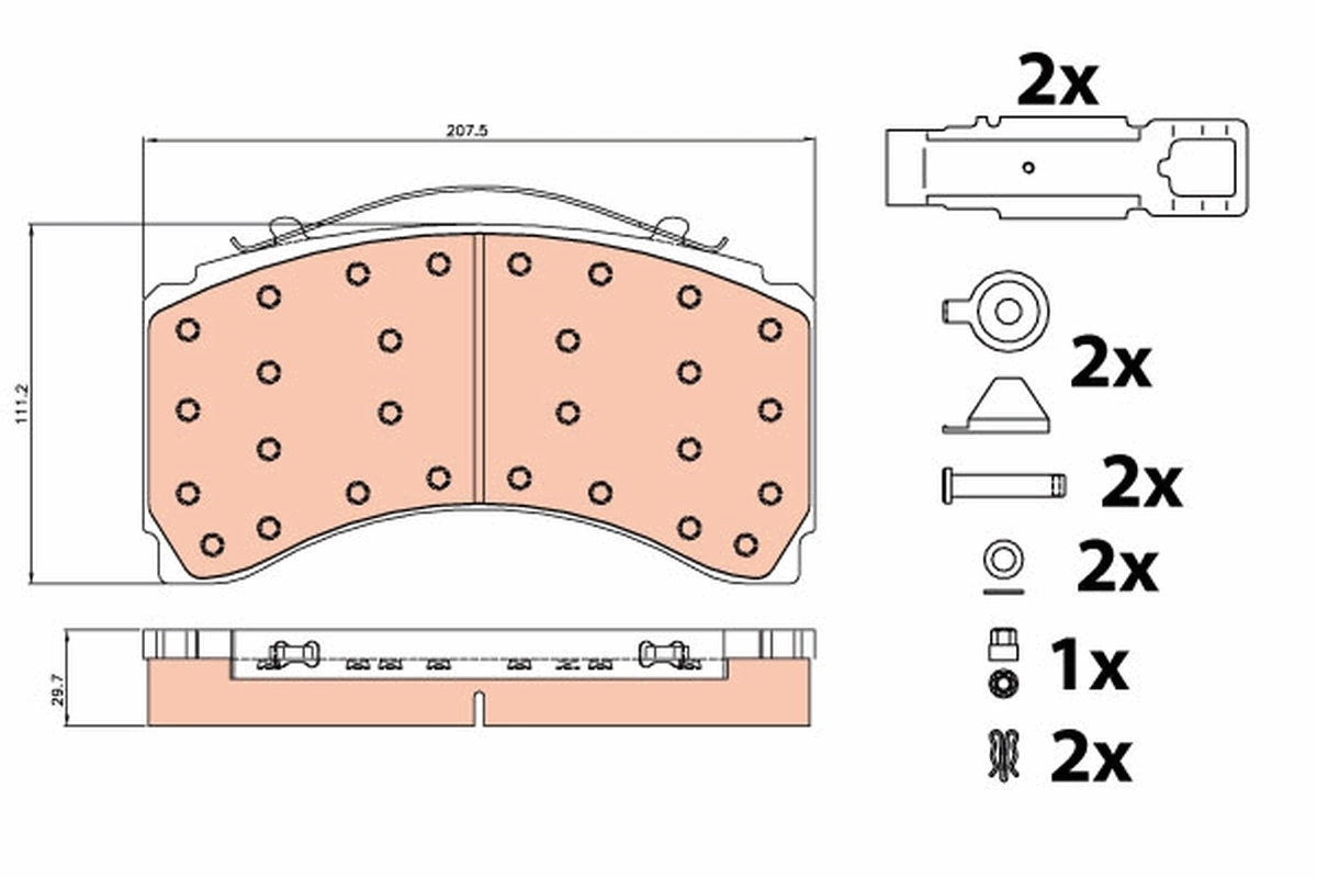 Set placute frana