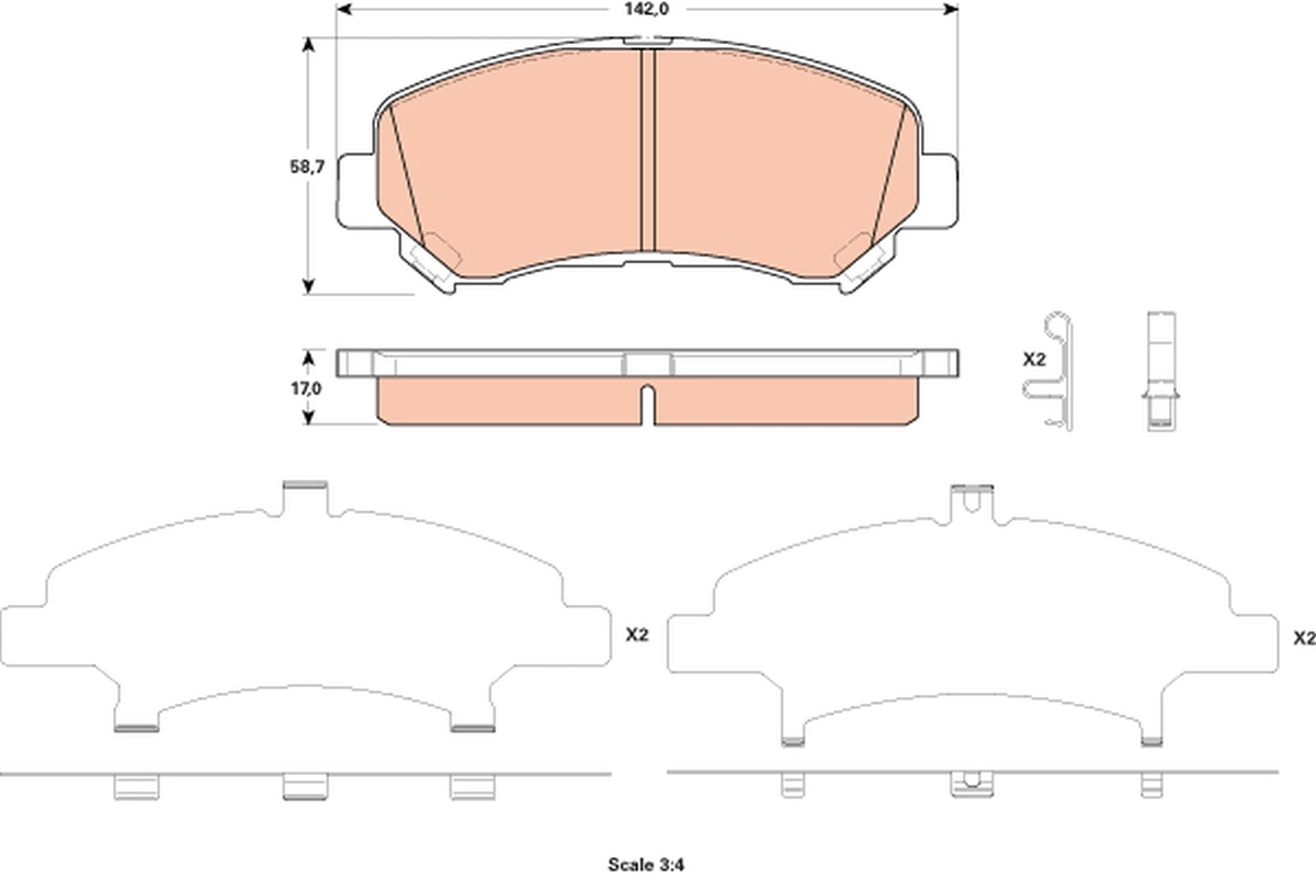 Set placute frana