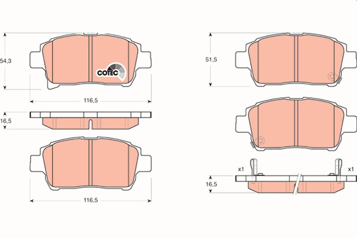 Set placute frana