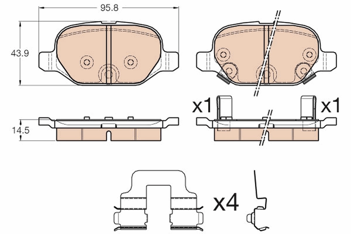 Set placute frana