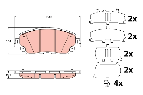 Set placute frana