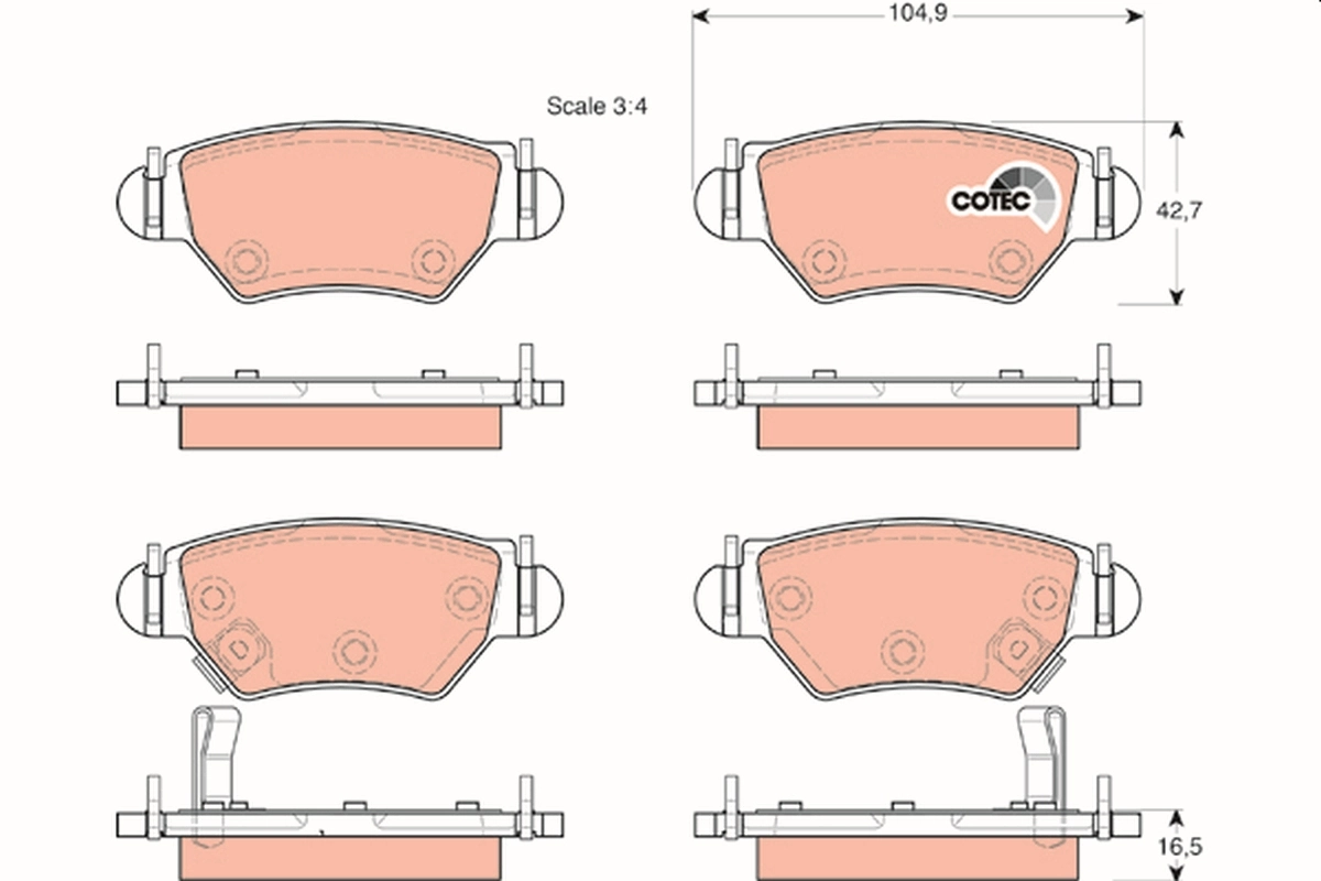 Set placute frana