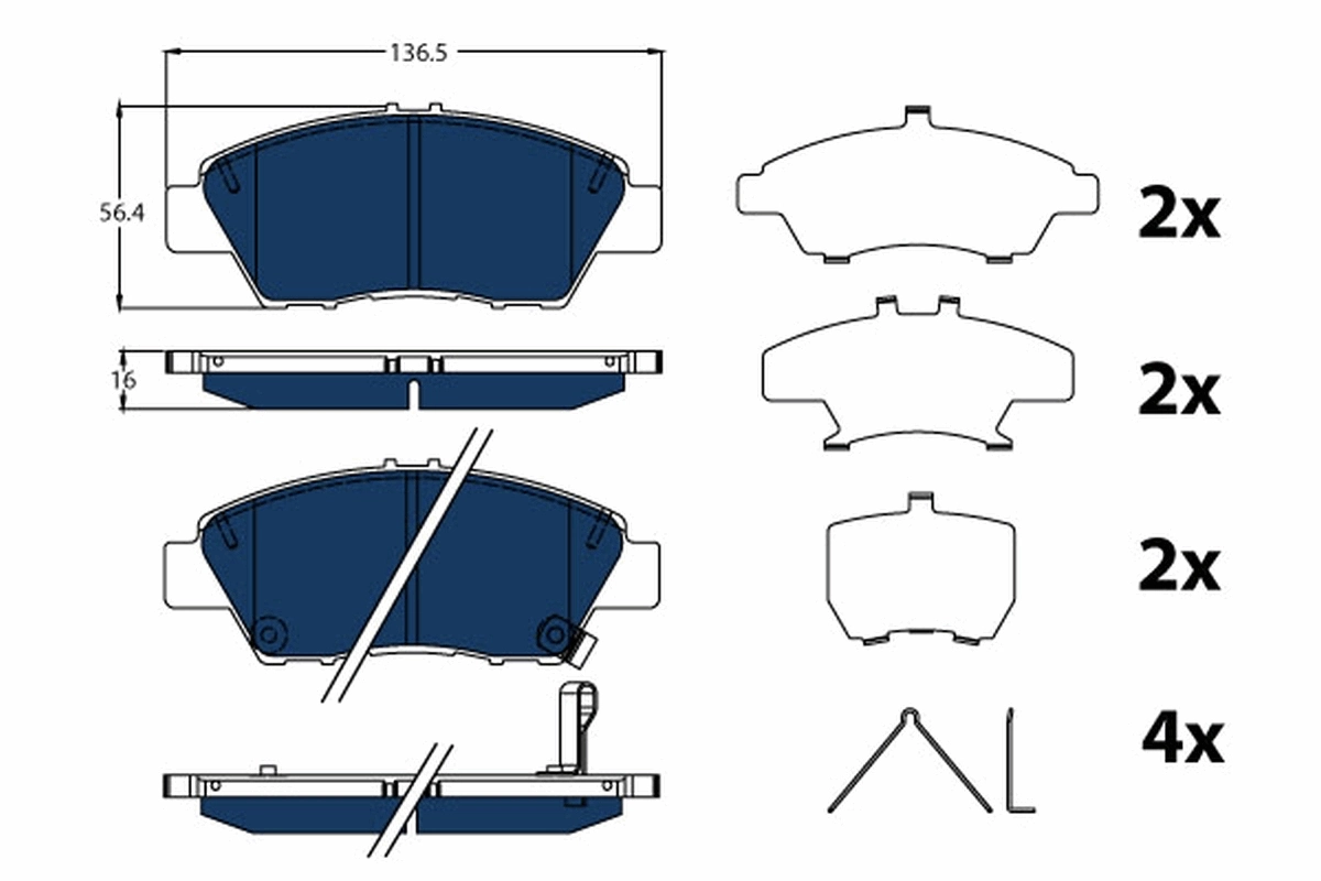 Set placute frana,frana disc