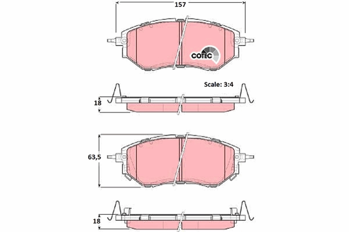 Set placute frana