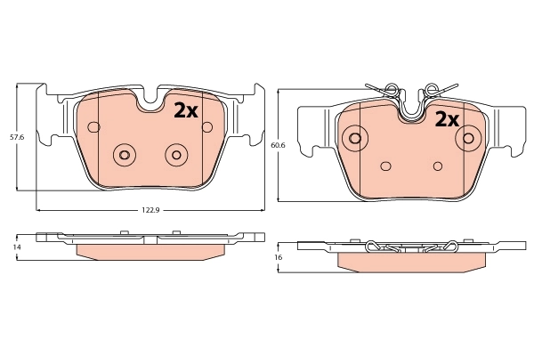 Set placute frana,frana disc