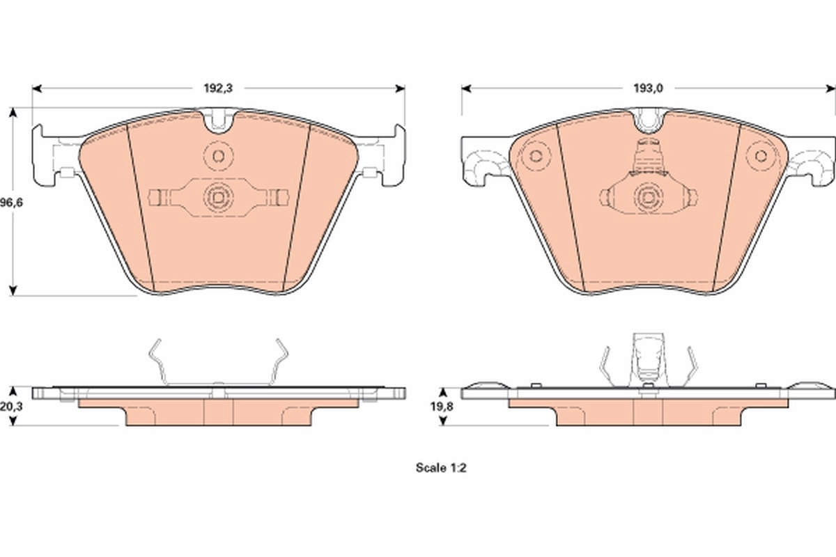 Set placute frana