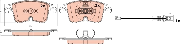 Set placute frana