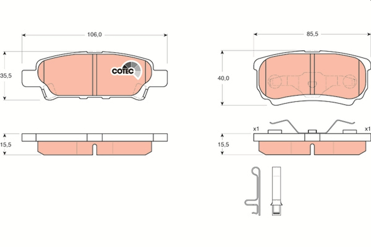 Set placute frana