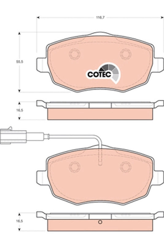 Set placute frana