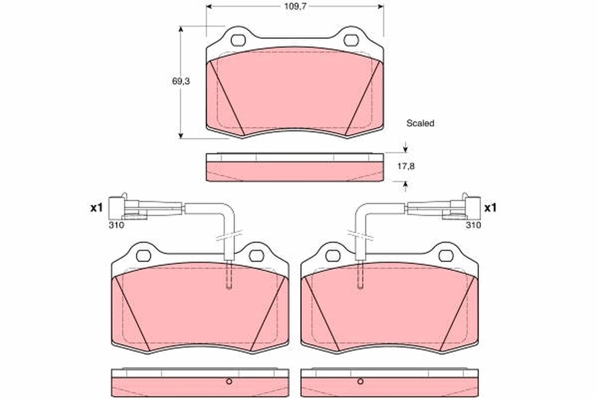 Set placute frana