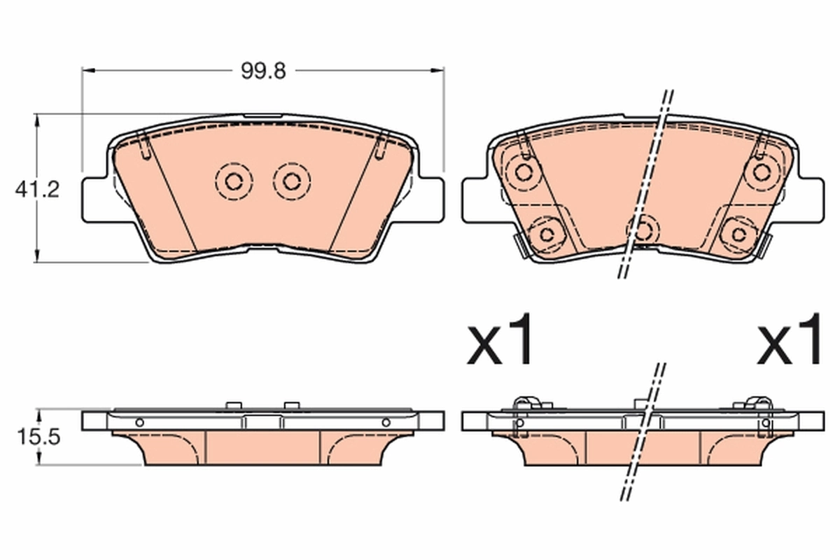 Set placute frana