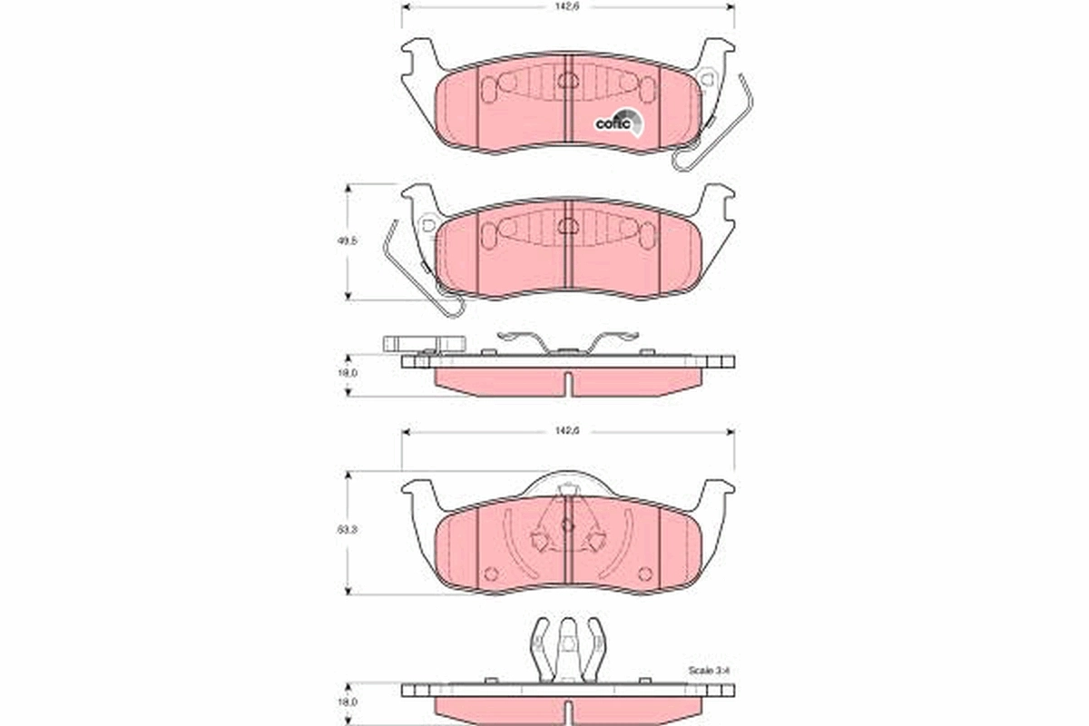 Set placute frana