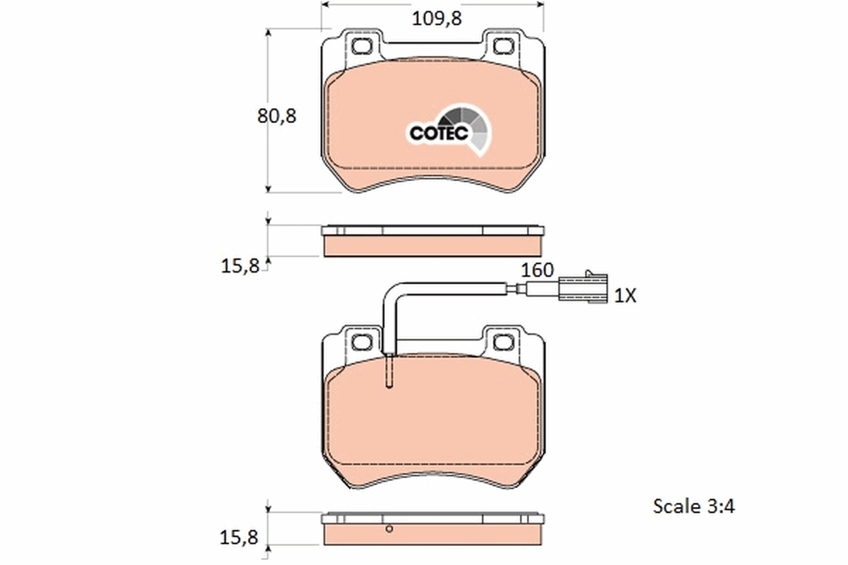 Set placute frana