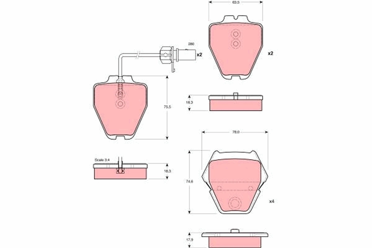 Set placute frana,frana disc