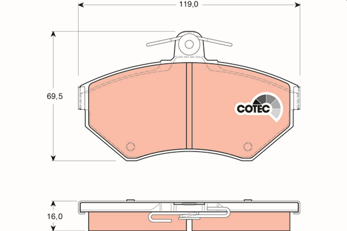 Set placute frana