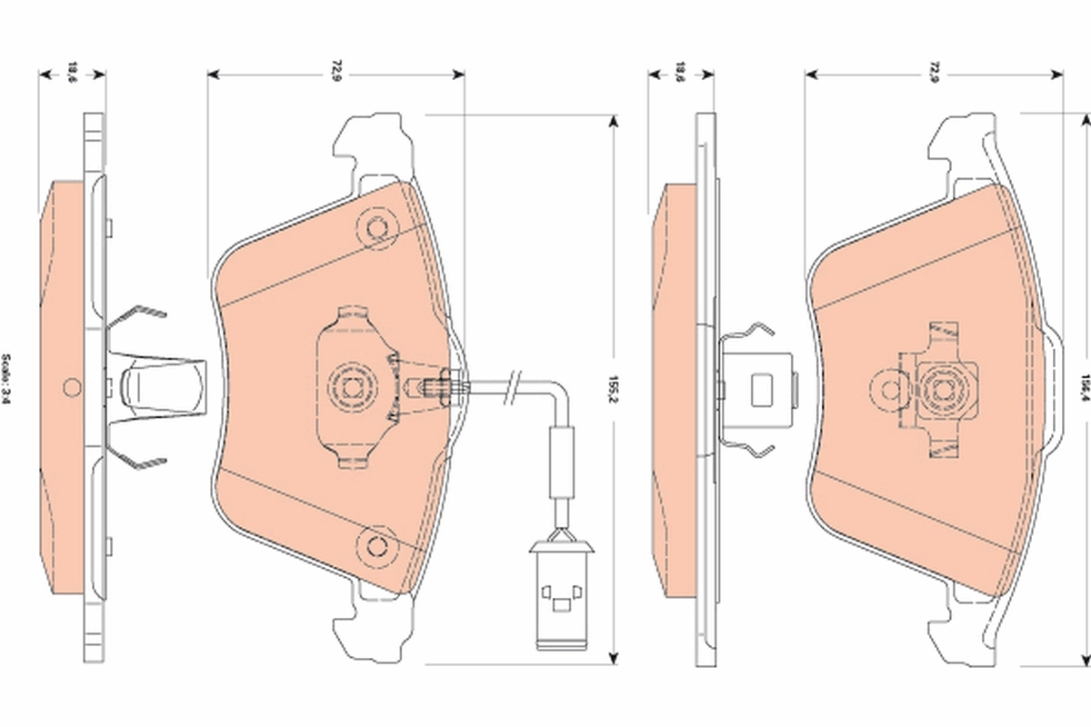 Set placute frana