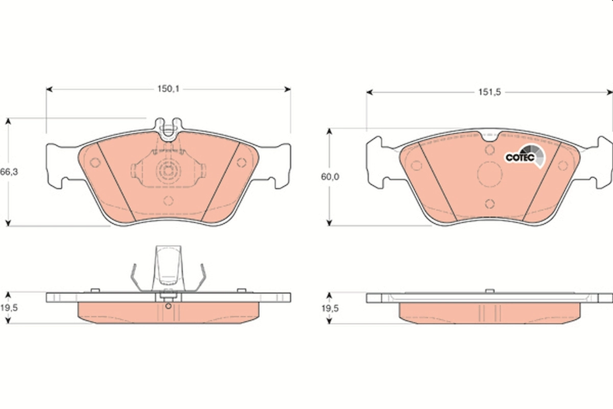 Set placute frana