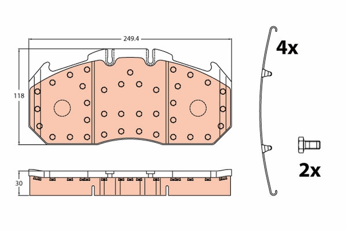 Set placute frana