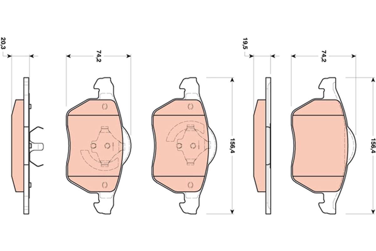 Set placute frana
