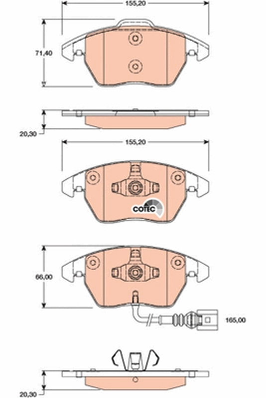Set placute frana