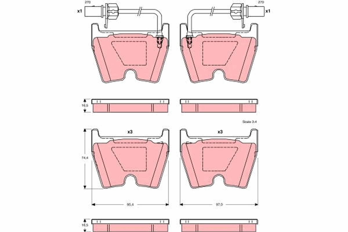 Set placute frana
