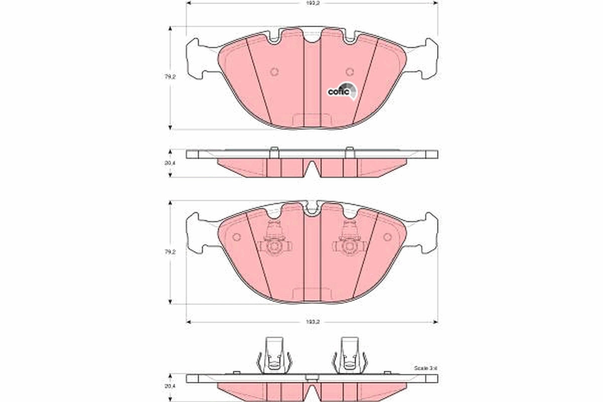 Set placute frana
