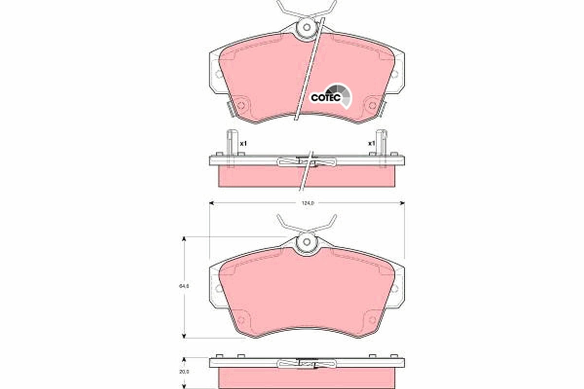 Set placute frana