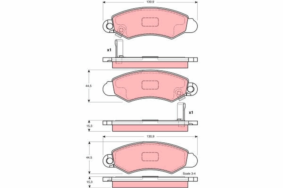 Set placute frana