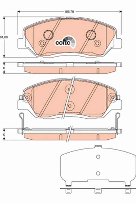 Set placute frana