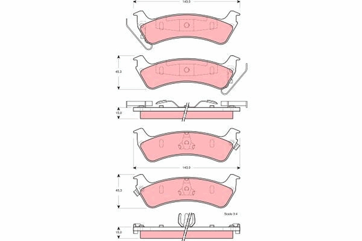 Set placute frana