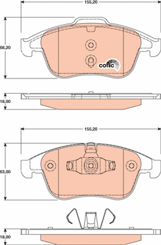 Set placute frana